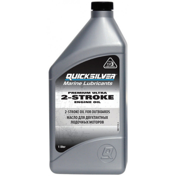 Масло двухтактное Quicksilver (Квиксильвер) TC - W3 Premium Ultra (1л) (TCW3-LITRE @6)