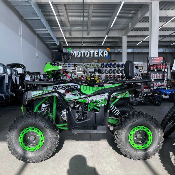 Квадроцикл детский FXMOTO (ФХМото) REAPER 125 зелёный (машинокомплект) | Мототека
