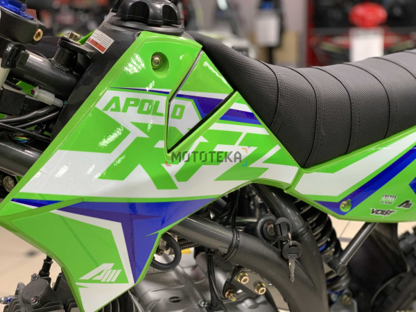 Питбайк Apollo (Аполло) RFZ Start 125 L с фарой 17/14 зелёный | Мототека