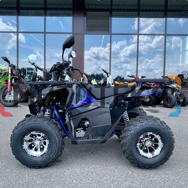 Квадроцикл детский Мотомир ATV Hammer 125 (серия 3) CAST WHEELS чёрный/синий (машинокомплект) | Мототека Квадроцикл детский Мотомир ATV Hammer 125 (серия 3) CAST WHEELS чёрный/синий (машинокомплект) | Мототека